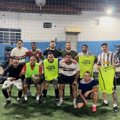 Elenco do nosso terceiro jogo e contra um campeão, um excelente time! Mas, ganhamos jogando bem também!