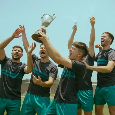 Erguendo a taça da Copa Ronaldo Fenômeno